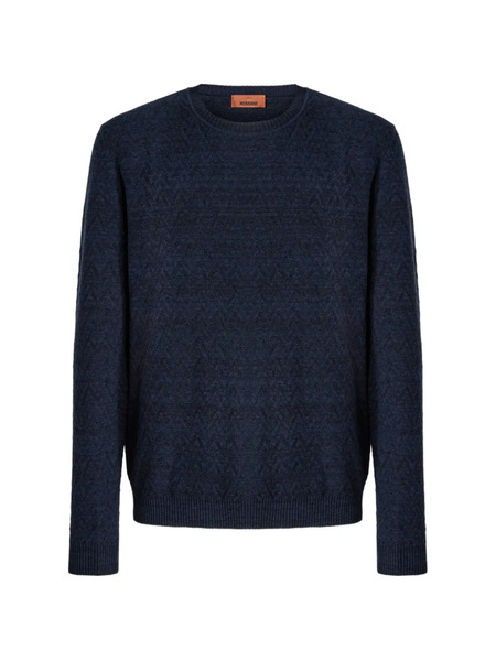  Missoni Patterned Crewneck Jumper - Blue 