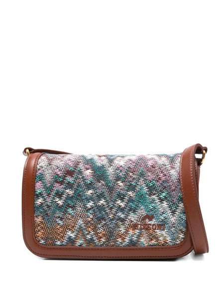  Missoni Patterned Leather Cross Body Bag - Brown 