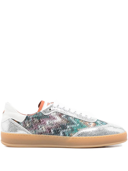  Missoni Patterned Leather Sneakers - Grey 