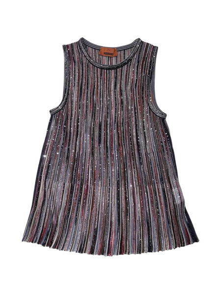  Missoni Sequin-embellished Striped Top - Grey 