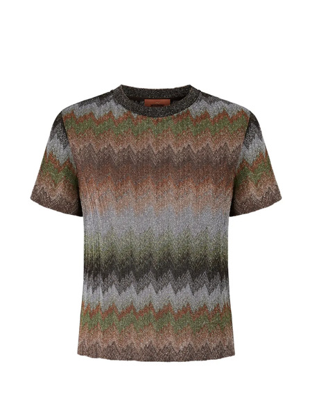  Missoni Snake-pattern Short-sleeve T-shirt - Brown 