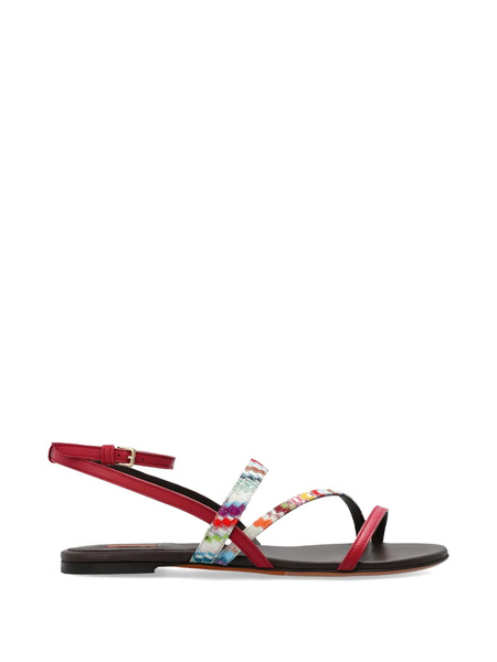  Missoni Strap Detail Sandals - Red 
