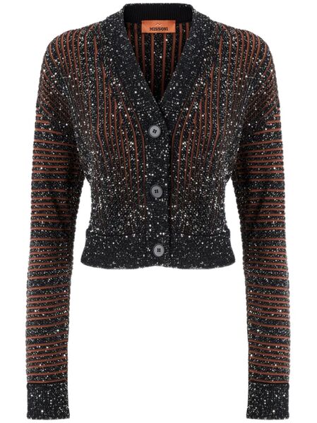  Missoni Striped Cardigan - Black 