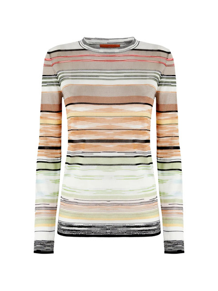  Missoni Striped Crew-neck Sweater - Neutrals 