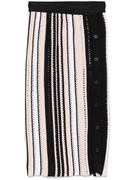  Missoni Striped Midi Skirt - Black 
