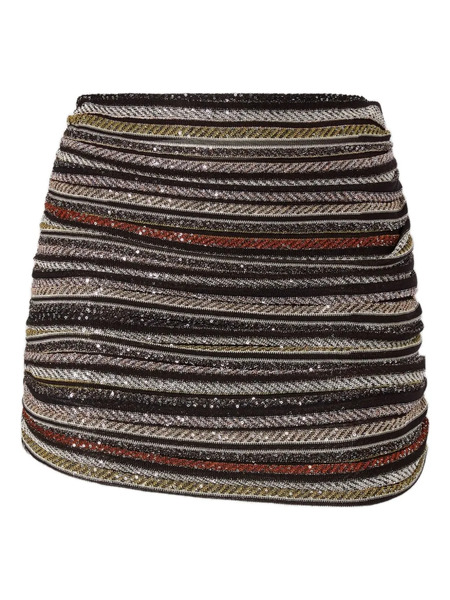  Missoni Striped Mini Skirt - Black 