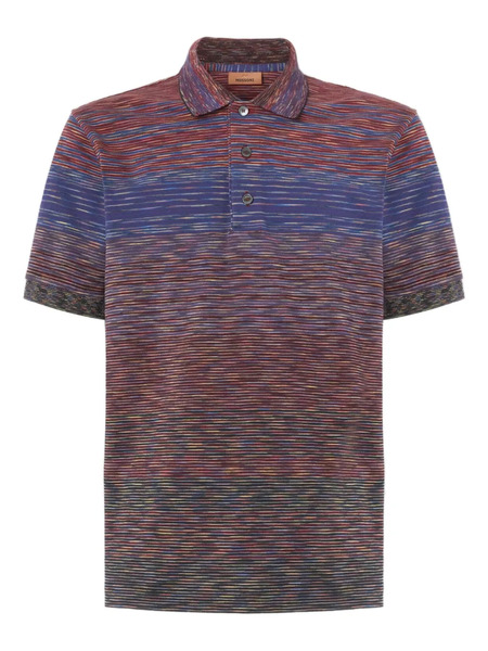  Missoni Striped-pattern Polo Shirt - Red 