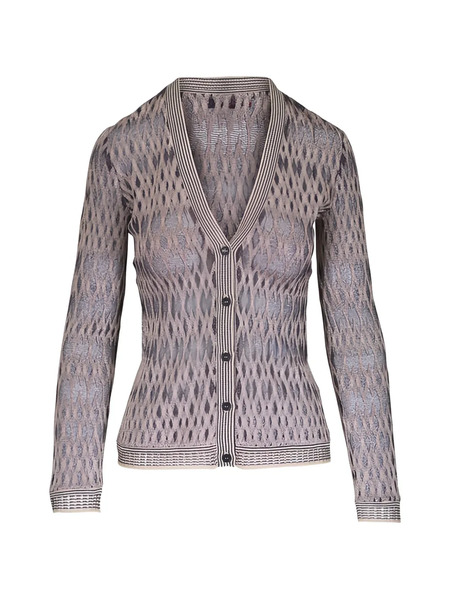  Missoni Textured V-neck Cardigan - Grey 