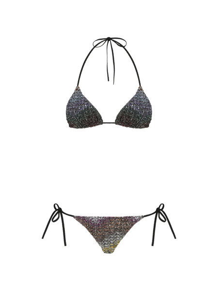  Missoni Tie-fastening Bikini Set - Black 