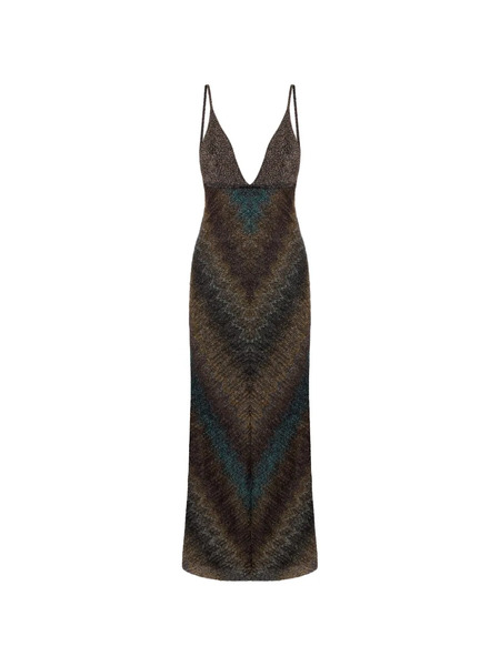  Missoni V-neck Dress - Brown 