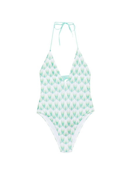  Missoni V-neck Patterned Swimsuit - White 