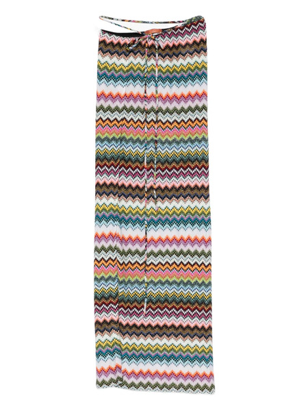  Missoni Waist Strap Chevron Skirt - Blue 