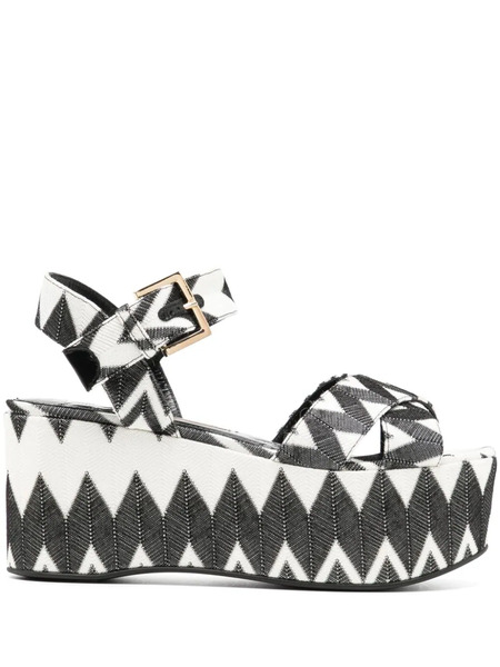  Missoni Wave 80mm Lurex Sandals - Black 