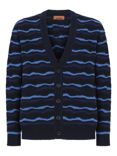  Missoni Wave-pattern Cardigan - Blue 