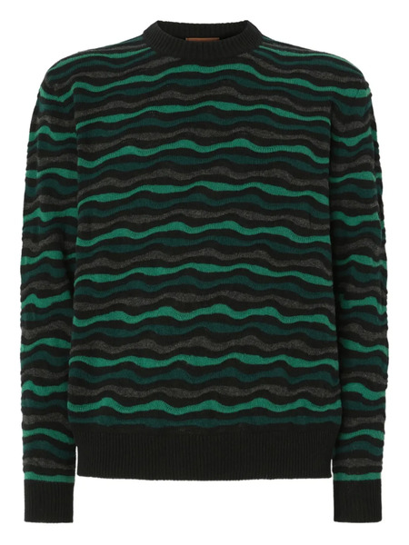  Missoni Wave-pattern Crew-neck Sweater - Green 