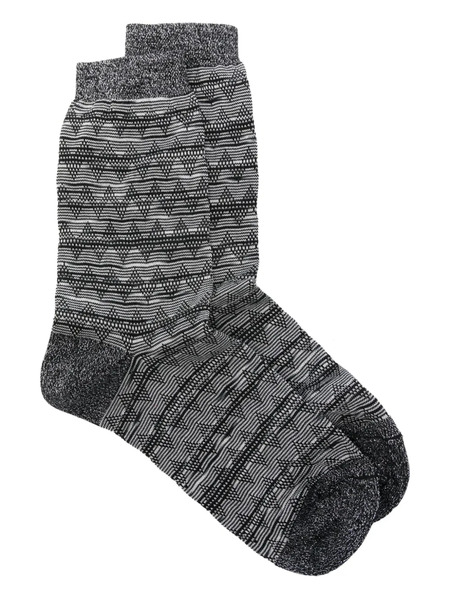  Missoni Zig Zag-pattern Socks - Black 