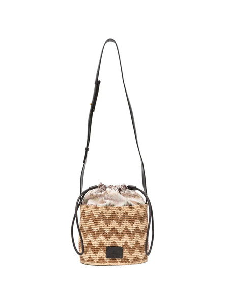  Missoni Zig-zag Top Handle Bucket Bag - Neutrals 