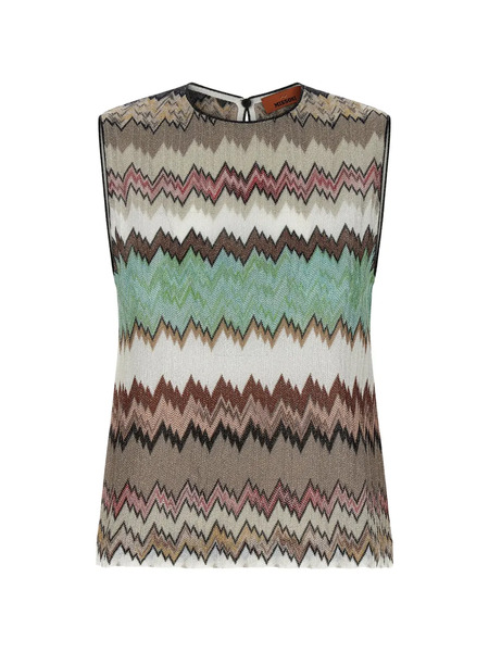  Missoni Zigzag Crew Neck Top - Neutrals 