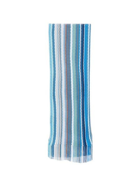  Missoni Zigzag Fringed Scarf - Blue 