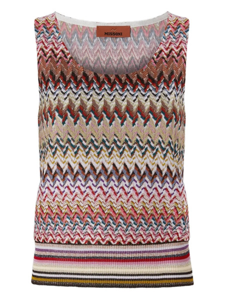  Missoni Zigzag Knit Top - Red 