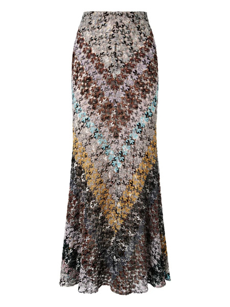  Missoni Zigzag-lace Maxi Skirt - Black 