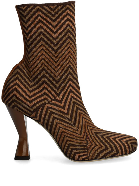  Missoni Zigzag-pattern Boots - Brown 