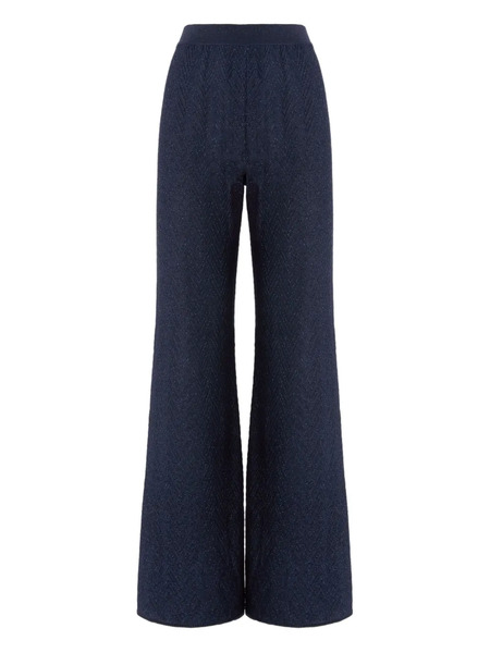  Missoni Zigzag Pattern Flared Trousers - Blue 