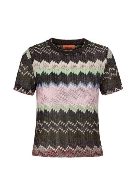  Missoni Zigzag-pattern Short-sleeve T-shirt - Brown 