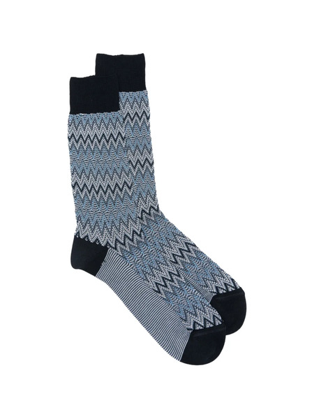  Missoni Zigzag-pattern Socks - Blue 