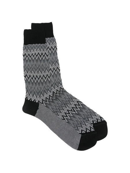  Missoni Zigzag-pattern Socks - Grey 