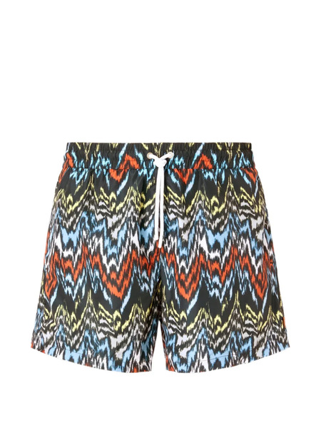  Missoni Zigzag-pattern Swim Shorts - Black 
