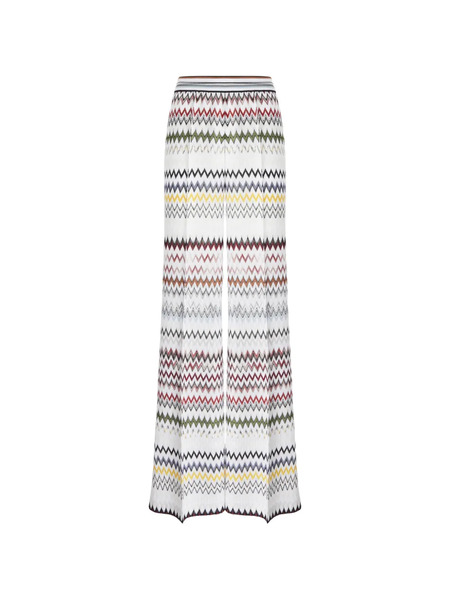  Missoni Zigzag-pattern Trousers - White 