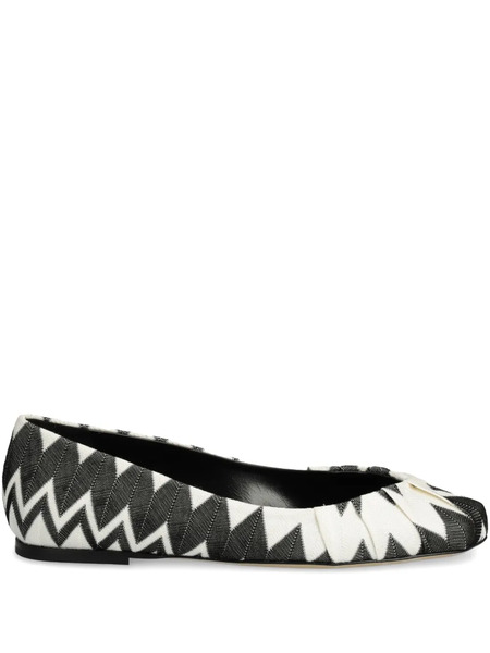  Missoni Zigzag-print Ballerinas - Black 