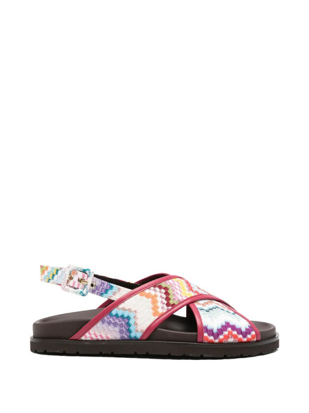  Missoni Zigzag Strap Sandals - Pink 