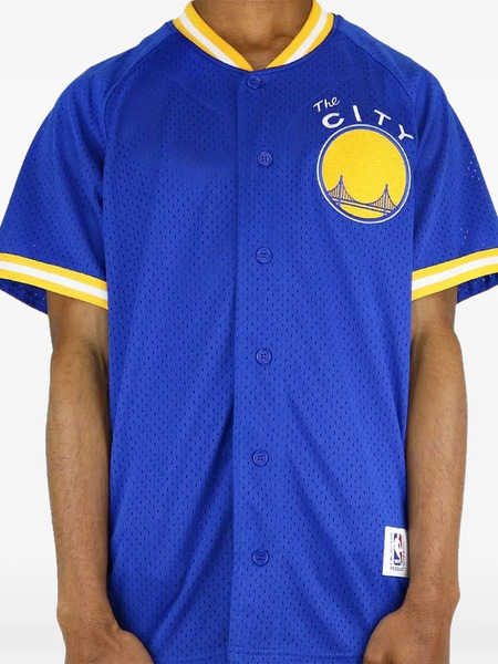  Mitchell & Ness Button Shirt - Blue 