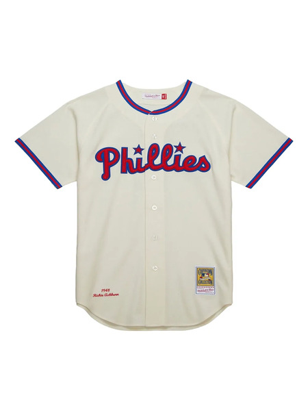  Mitchell & Ness Mlb Phillies 1948 Richie Ashburn Shirt - Neutrals 