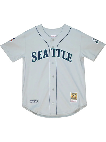  Mitchell & Ness Mlb Seattle Mariners Cooperstown 20th Anniversary - Grey Authentic Jersey 