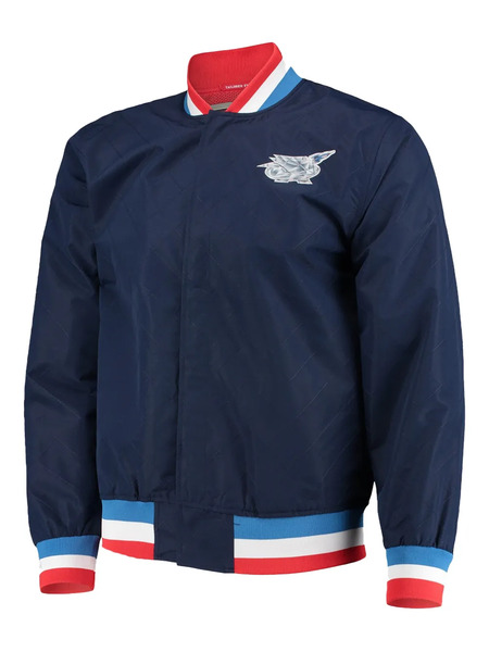  Mitchell & Ness X Houston Rockets Logo-detail Jacket - Blue 