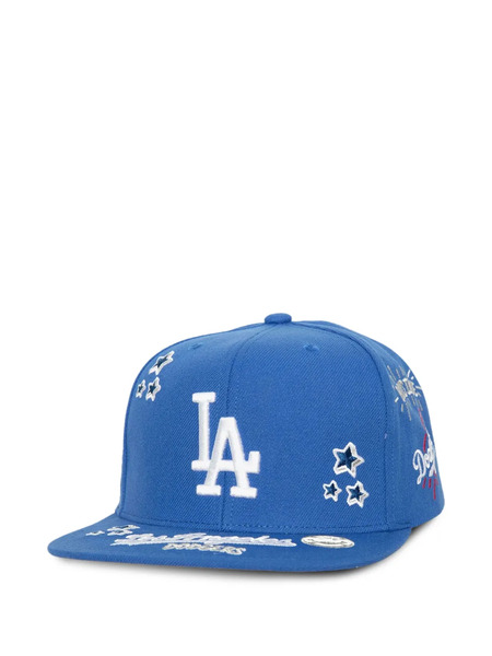  Mitchell & Ness X Mlb Los Angeles Dodgers Embroidered Snapback Cap - Blue 