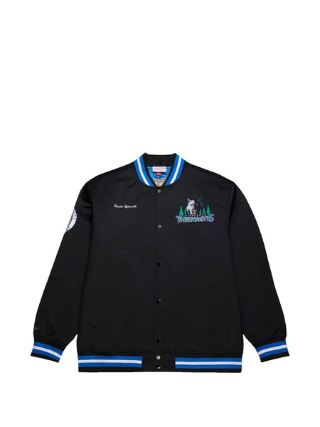  Mitchell & Ness X Nba Minnesota Timberwolves Kevin Garnett Bomber Jacket - Black 