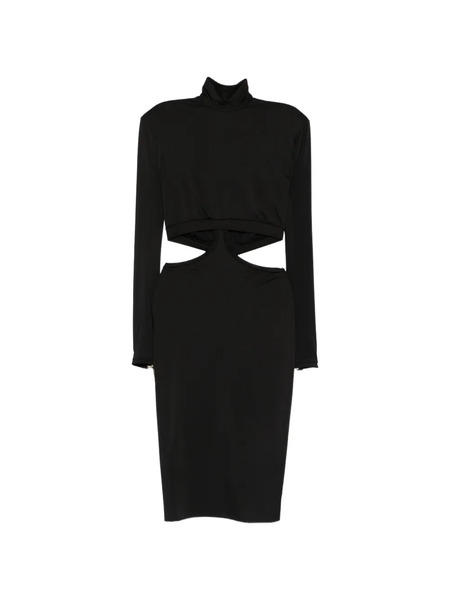  Mitiliane Couture Cut-out Zip-fastening Midi Dress - Black 