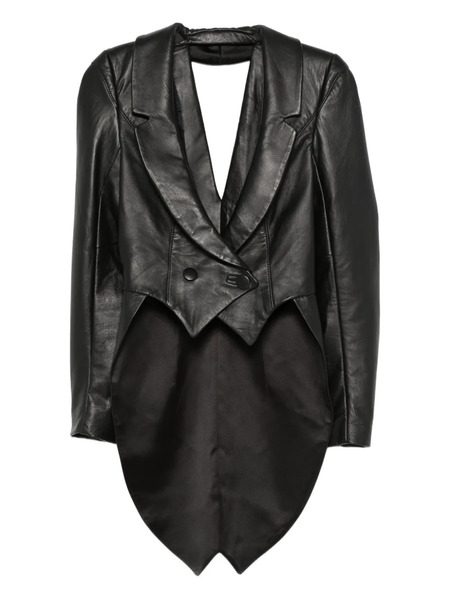  Mitiliane Couture Double-breasted Tailcoat Jacket - Black 