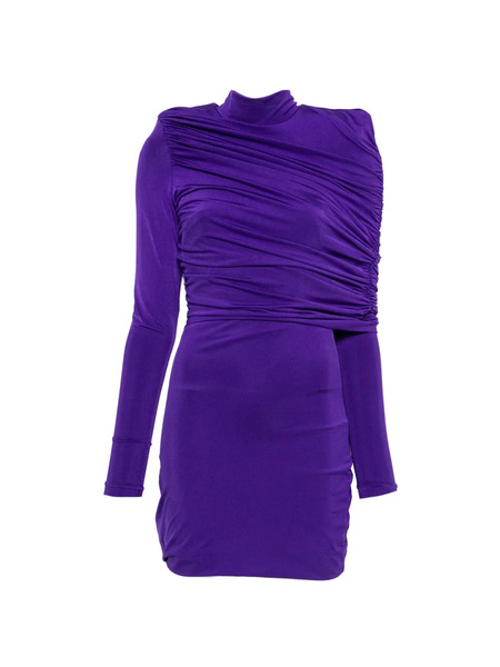 Mitiliane Couture Draped Mini Dress - Purple 