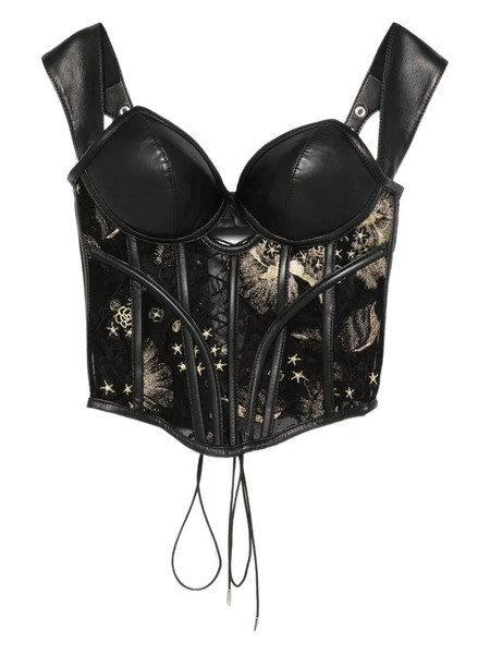  Mitiliane Couture Embroidered-lace Top - Black 