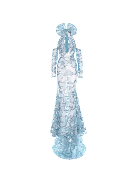  Mitiliane Couture Embroidered Maxi Dress - Blue 