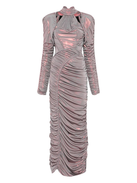  Mitiliane Couture Holographic Maxi Dress - Grey 