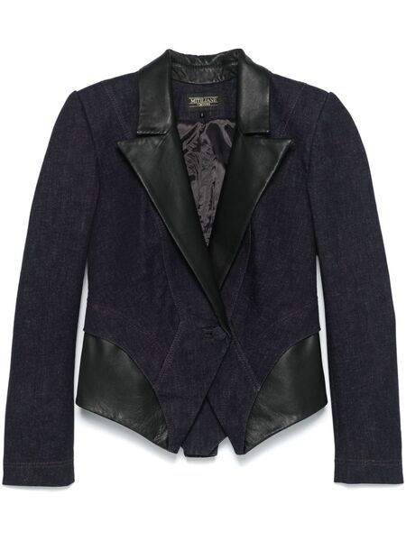  Mitiliane Couture Leather-inserts Blazer - Black 