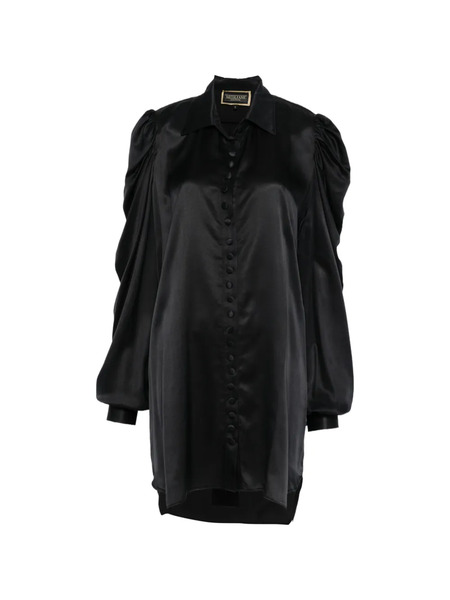  Mitiliane Couture Oversized Silk Shirt - Black 
