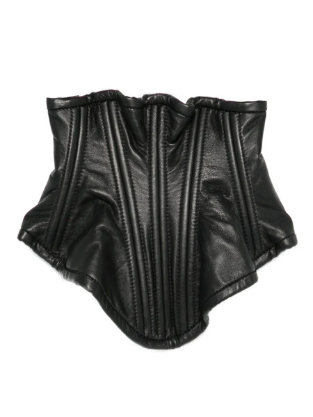  Mitiliane Couture Panelled Leather Corset - Black 