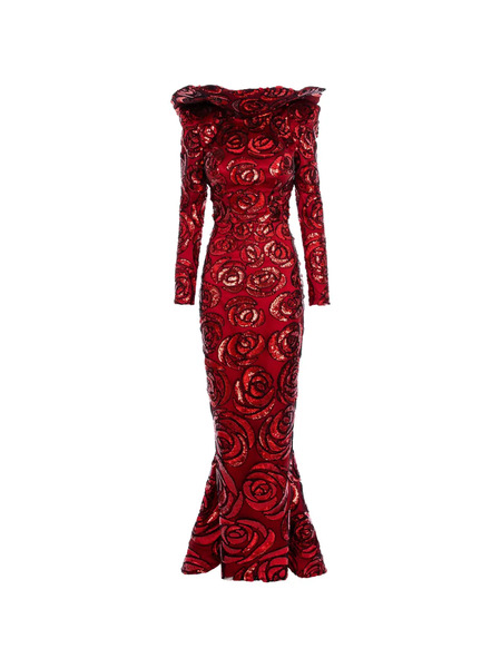  Mitiliane Couture Sequin-embroidered Long Dress 